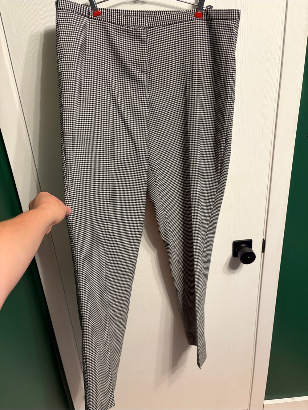 NWT Lane Bryant Black & White Houndstooth straight leg size 16 long